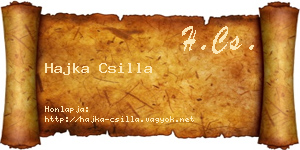 Hajka Csilla névjegykártya