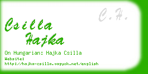 csilla hajka business card